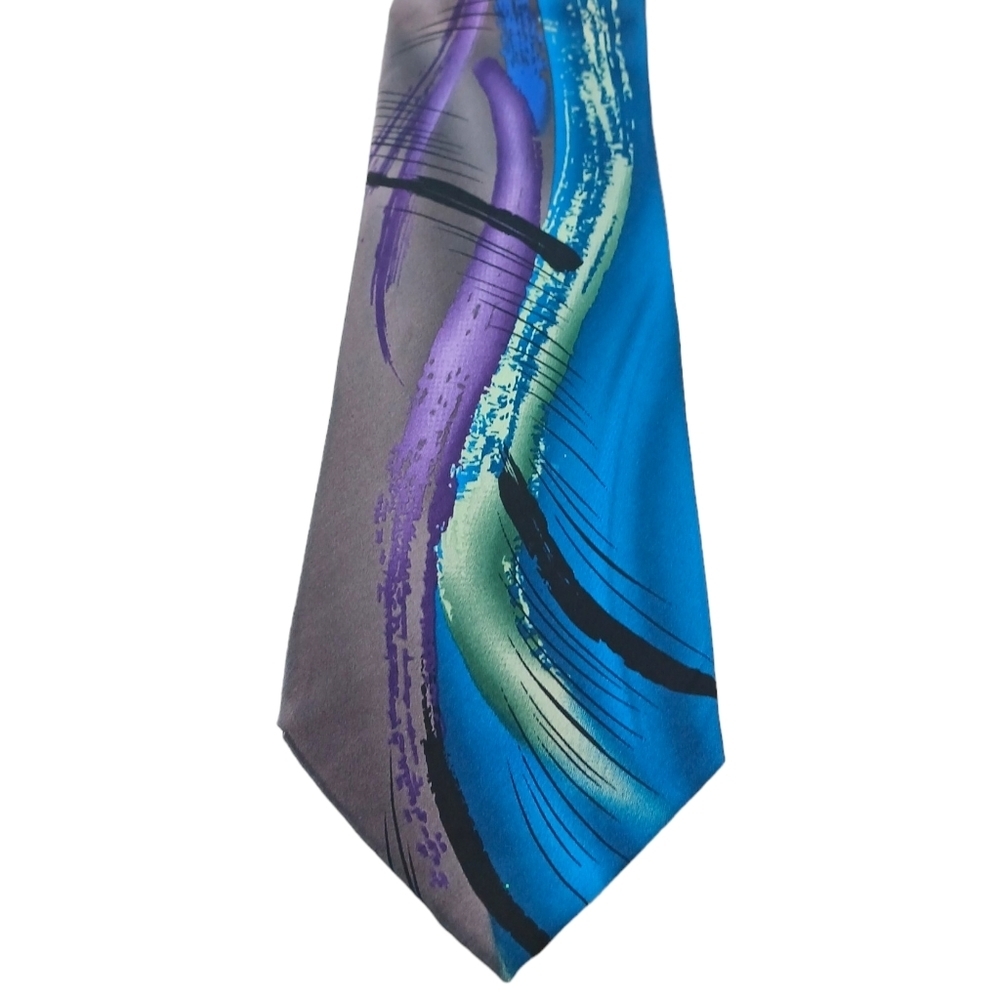 J. GARCIA "Capillares" Collection 52 Mens Tie 2 Colors Abstract Art Business